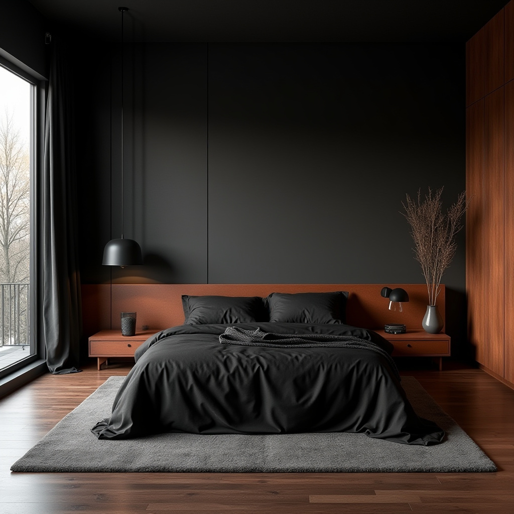 black and rust bedroom 52