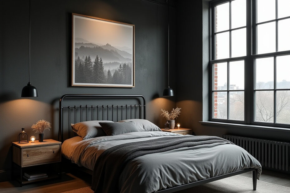 black metal bed frame bedroom ideas 1
