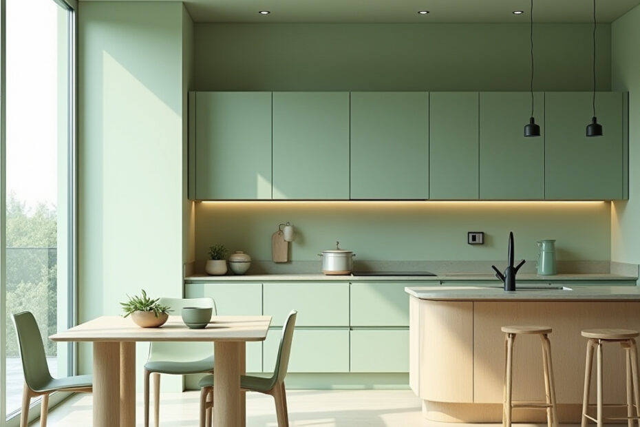 sage green kitchen 1